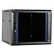 9U wandkast ongemonteerd met glazen deur 600x600x500mm (BxDxH)