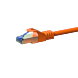 Cat6a netwerkkabel 10m oranje 100% koper - dubbel afgeschermd