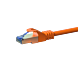Cat6a netwerkkabel 15m oranje 100% koper - dubbel afgeschermd