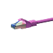 Cat6a netwerkkabel 7,50m roze 100% koper - dubbel afgeschermd