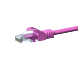 CAT5e netwerkkabel 0,25m roze - niet afgeschermd - CCA