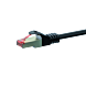 Cat6 netwerkkabel 0,25m zwart 100% koper - dubbel afgeschermd
