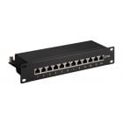 10 Inch CAT6a STP patchpaneel - 12 poorts