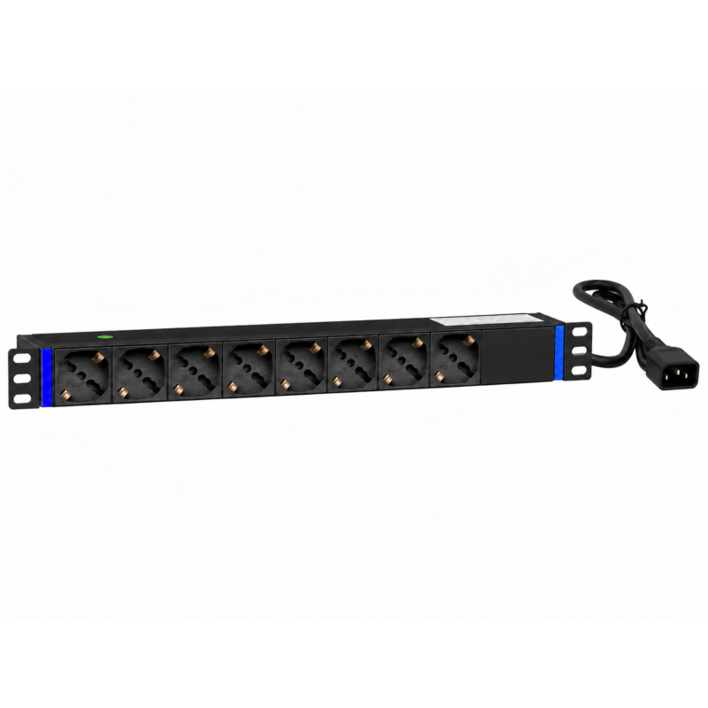 19 inch 8 voudige stekkerdoos met C14 stekker - Italie