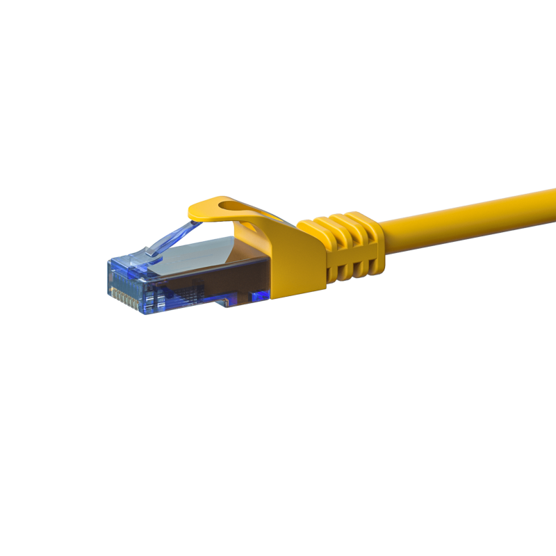 Cat6a netwerkkabel 5m geel 100% koper - niet afgeschermd