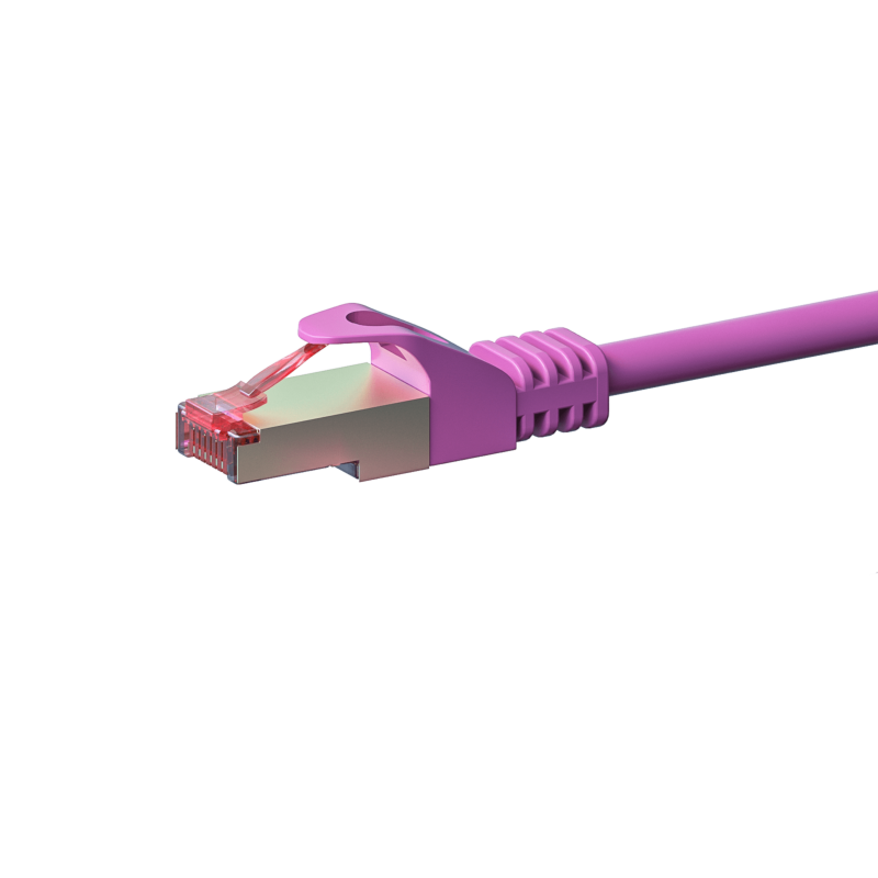 Cat6 netwerkkabel 5m roze 100% koper - dubbel afgeschermd