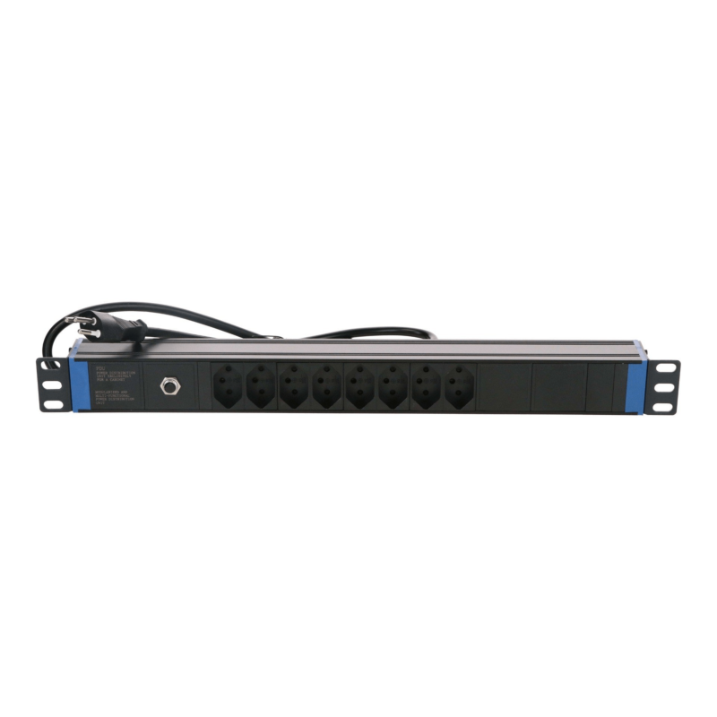 19 inch Zwitserse stekkerdoos Surge Protection Overload - 8 voudig