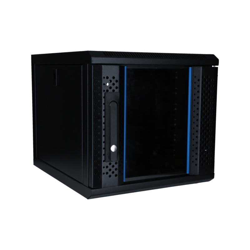6U serverkast (10 inch) met glazen voordeur 370X450X370mm