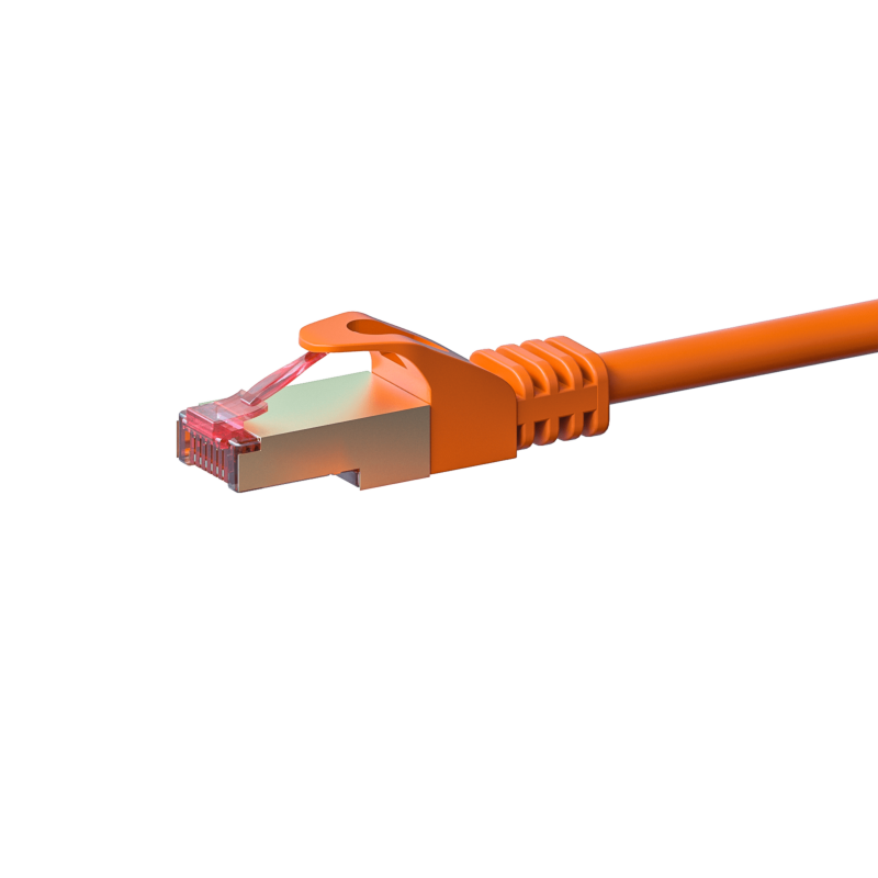 Cat6 netwerkkabel 5m oranje 100% koper - dubbel afgeschermd