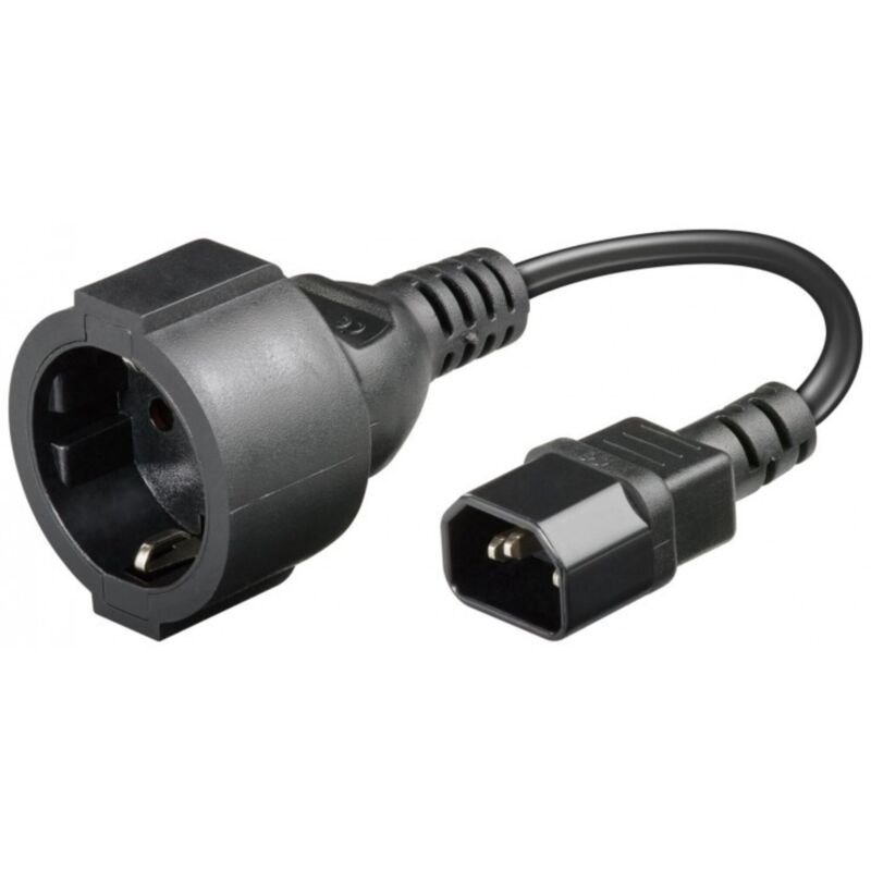 Stroomkabel AC plug naar C14 0,20m - verloop