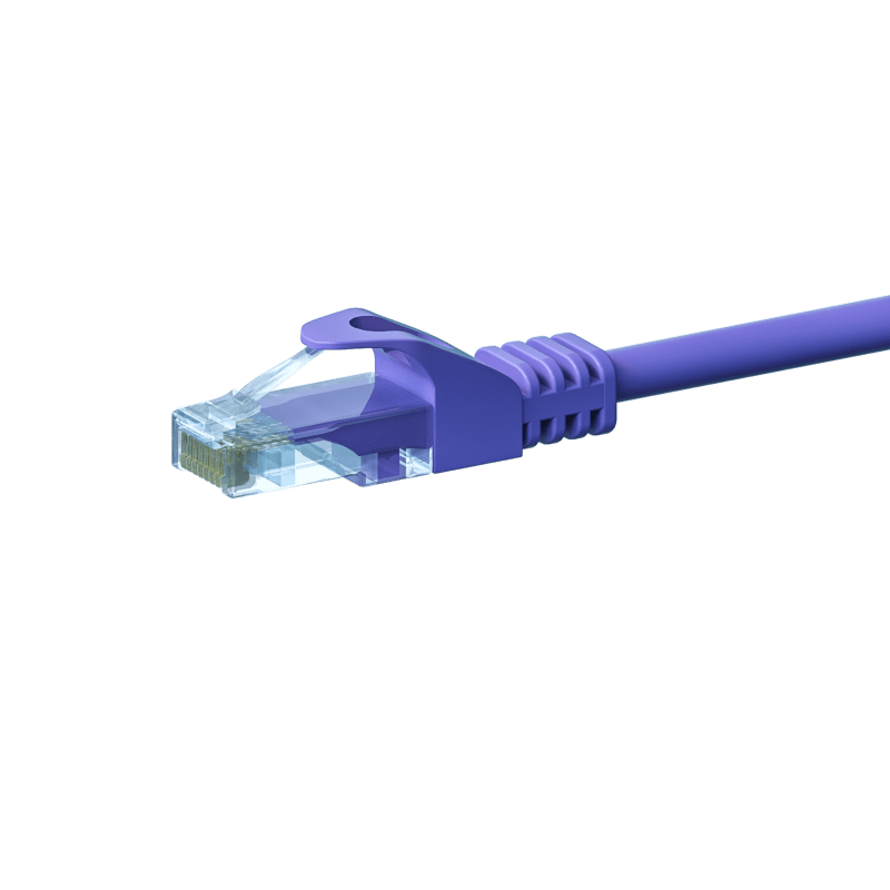 Cat5e netwerkkabel 2m paars 100% koper - niet afgeschermd