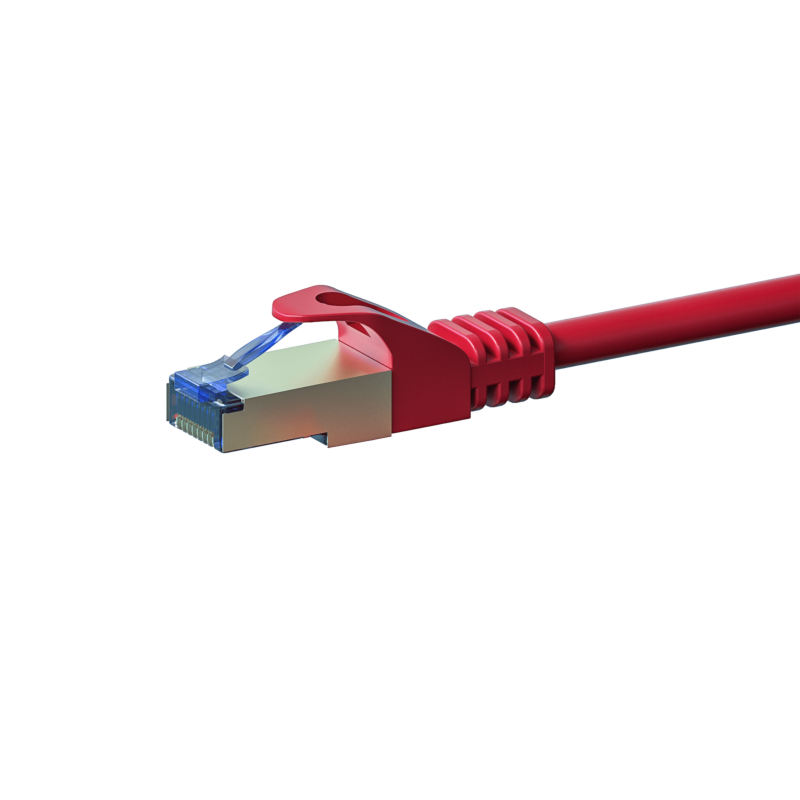 Cat6a netwerkkabel 5m rood 100% koper - dubbel afgeschermd
