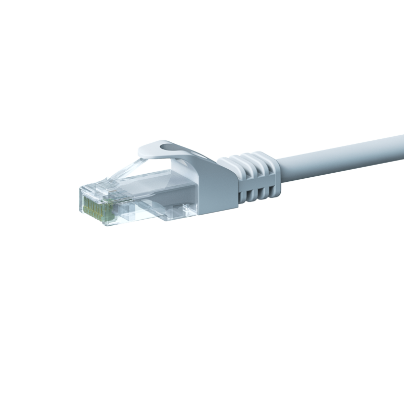 Cat5e netwerkkabel 0,25m wit 100% koper - niet afgeschermd