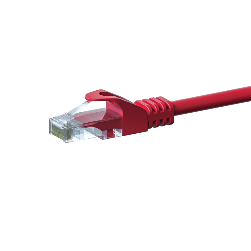 Cat5e netwerkkabel 0,50m rood 100% koper - niet afgeschermd