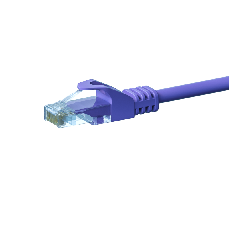 Cat5e netwerkkabel 1m paars 100% koper - niet afgeschermd