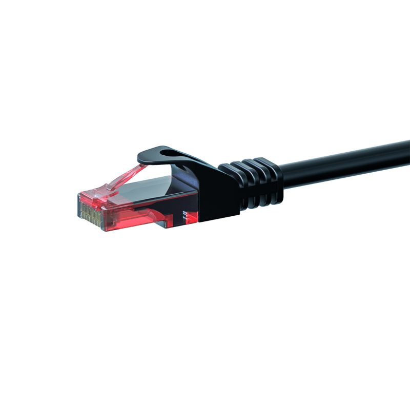 Cat6 netwerkkabel 30m zwart 100% koper - niet afgeschermd
