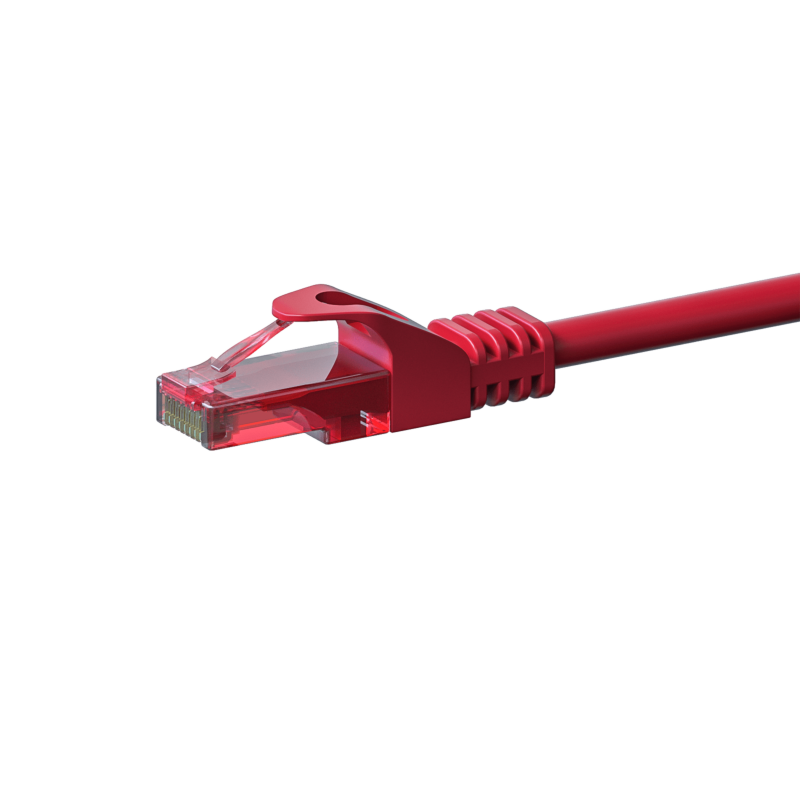 Cat6 netwerkkabel 10m rood 100% koper - niet afgeschermd