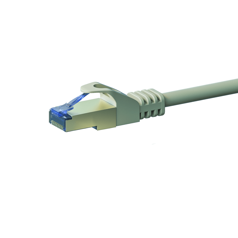 Cat6a netwerkkabel 7,50m grijs 100% koper - dubbel afgeschermd