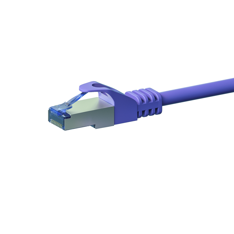 Cat6a netwerkkabel 20m paars 100% koper - dubbel afgeschermd