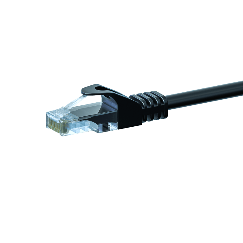 CAT5e netwerkkabel 1,50m zwart - niet afgeschermd - CCA