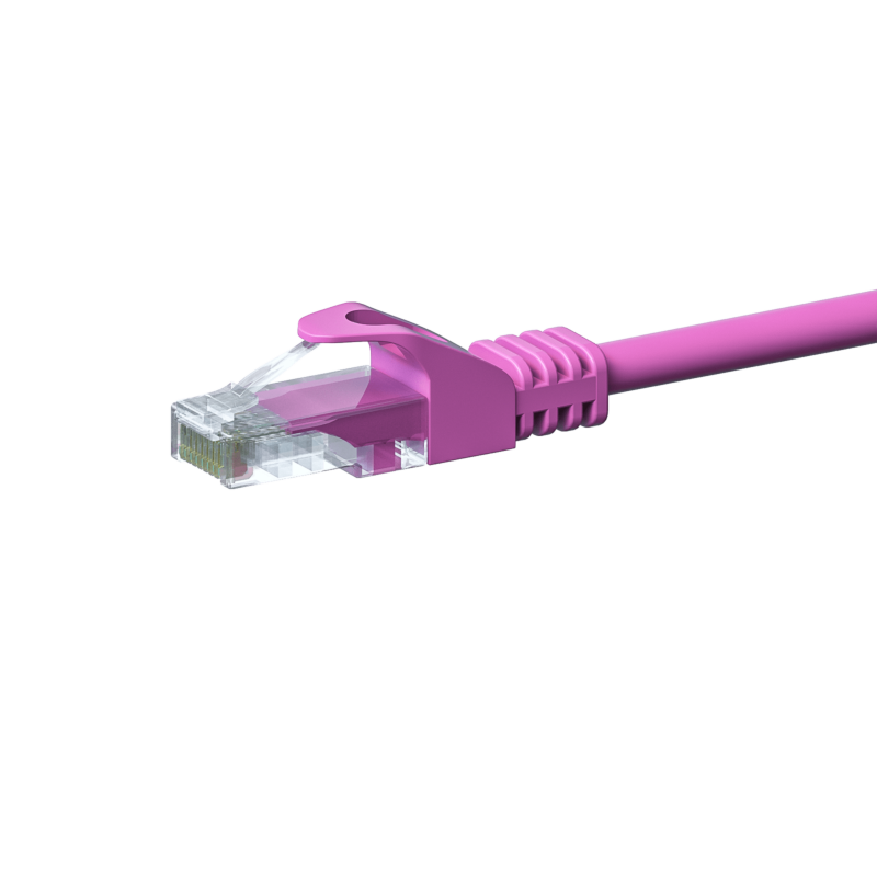 CAT5e netwerkkabel 0,50m roze - niet afgeschermd - CCA