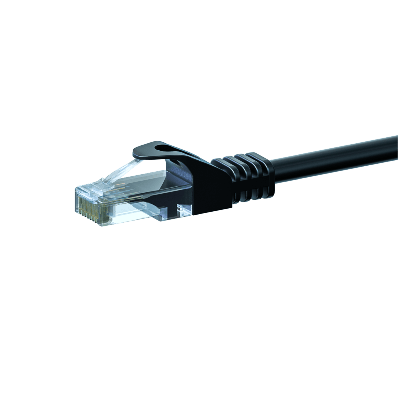 Cat6 netwerkkabel 1m zwart - niet afgeschermd - CCA