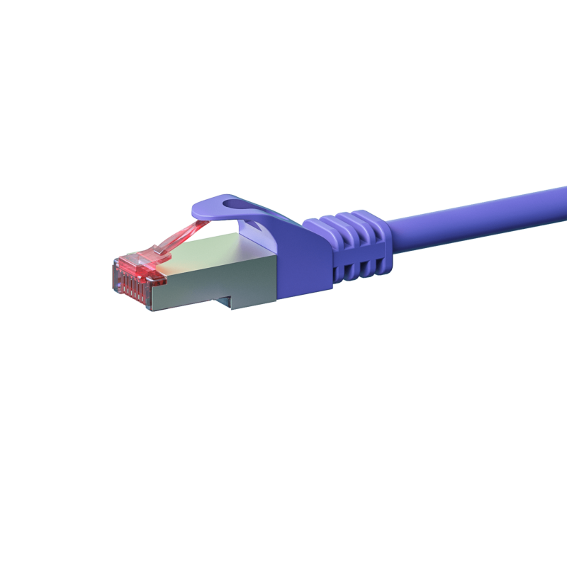 Cat6 netwerkkabel 3m paars 100% koper - dubbel afgeschermd