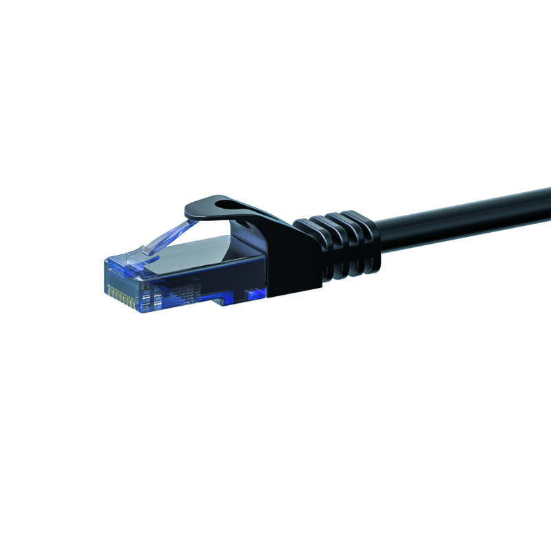 Cat6a netwerkkabel 20m zwart 100% koper - niet afgeschermd