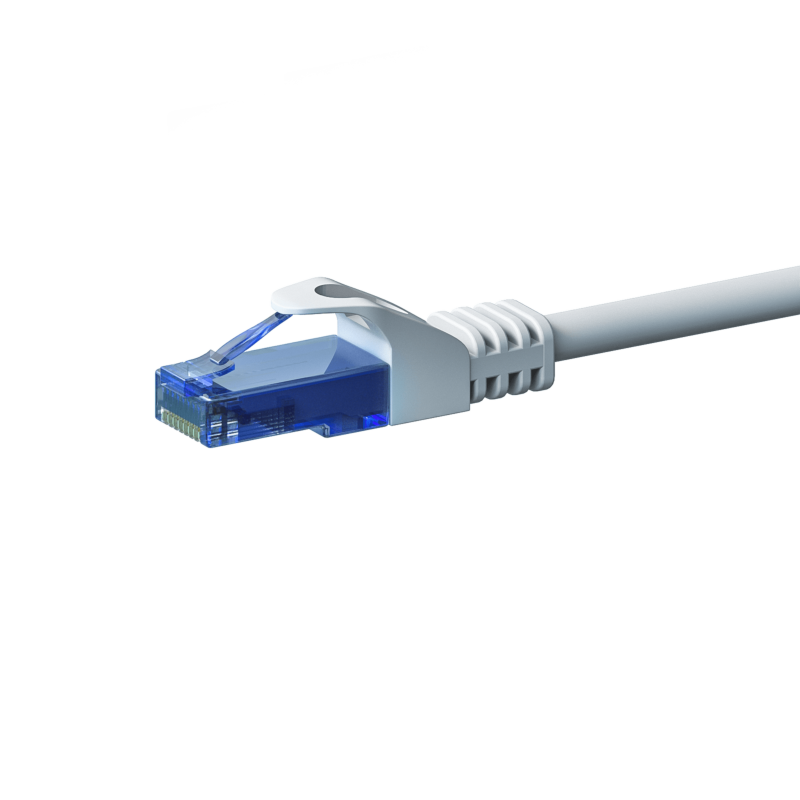 Cat6a netwerkkabel 20m wit 100% koper - niet afgeschermd