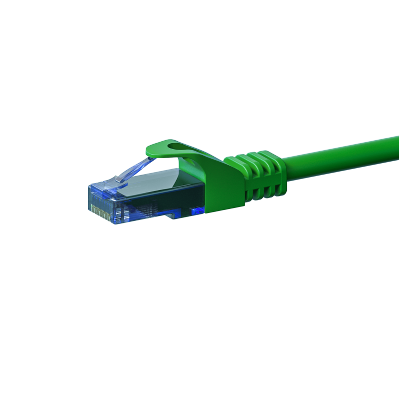 Cat6a netwerkkabel 1,50m groen 100% koper - niet afgeschermd