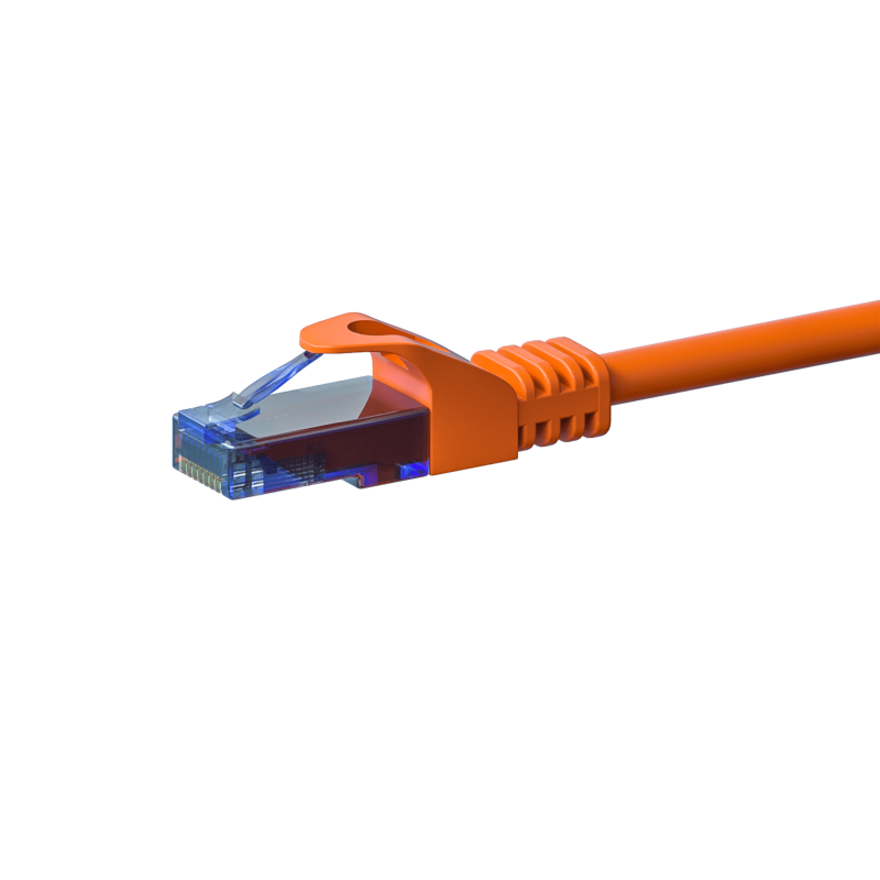 Cat6a netwerkkabel 7,50m oranje 100% koper - niet afgeschermd