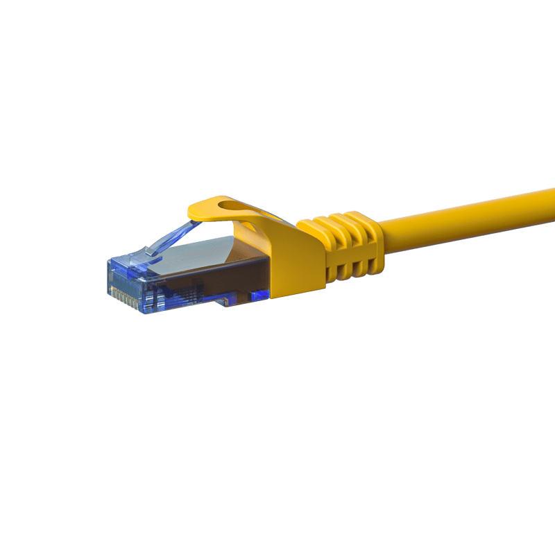 Cat6a netwerkkabel 1m geel 100% koper - niet afgeschermd
