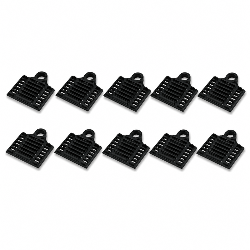 Krimp lashouder zwart - 10 stuks