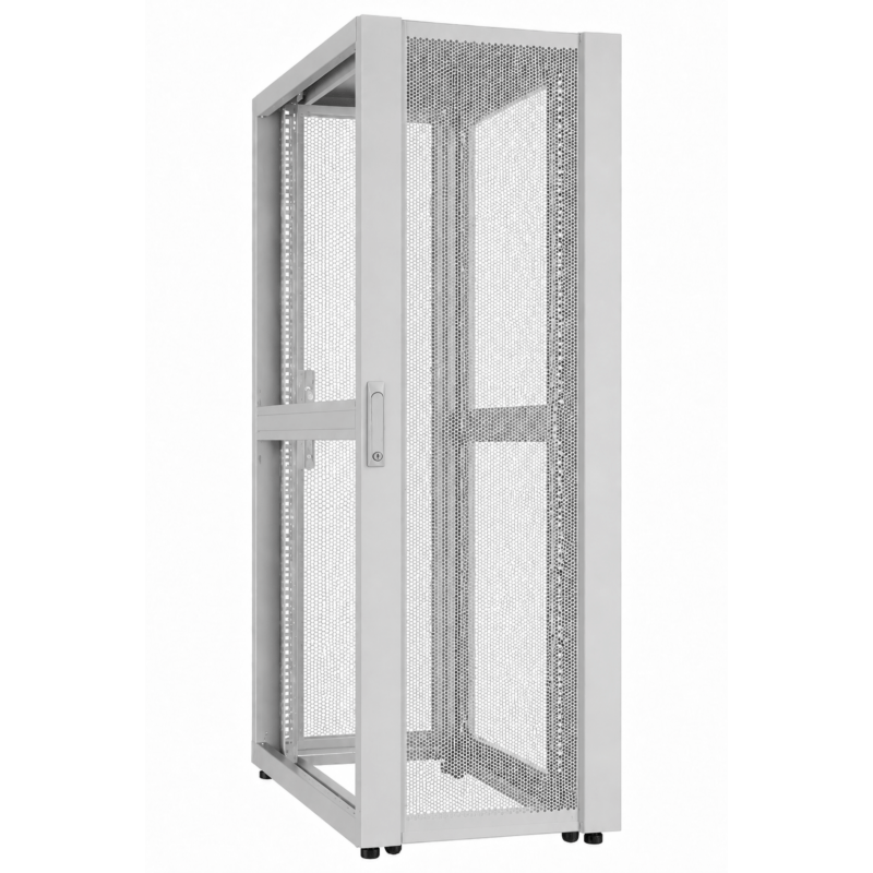 48U Datacenter serverkast met geperforeerde deur 600x1000x2250mm (BxDxH) Grijs