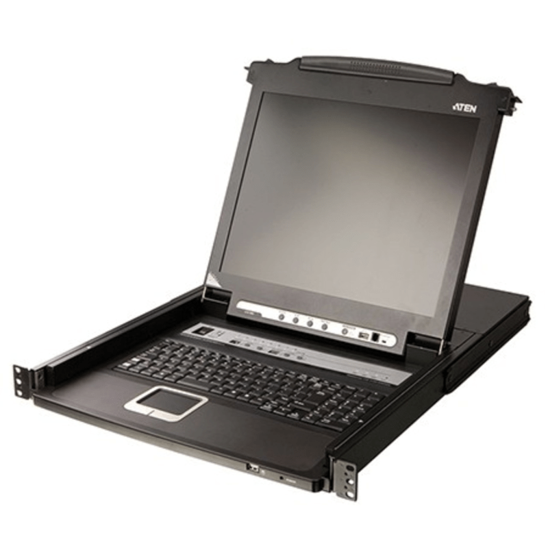 1U 17 inch KVM console met 8 port KVM Switch x PS/2