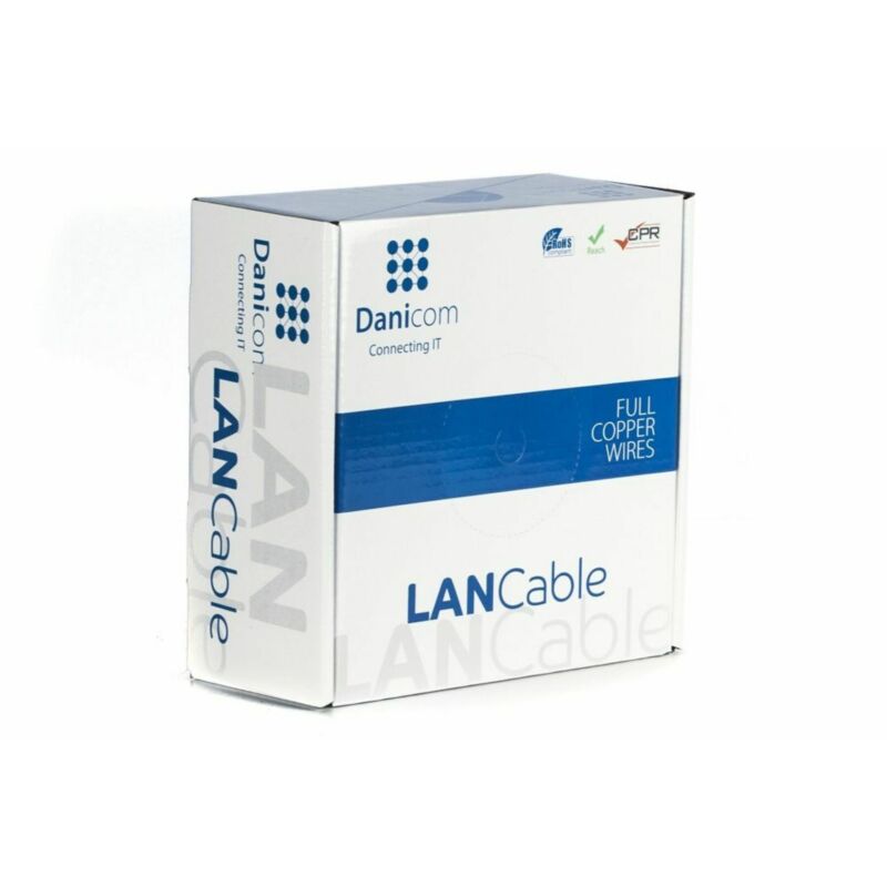 DANICOM Cat5e netwerkkabel voor buiten op rol 305m stug PE (Fca) -  onafgeschermd