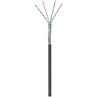 CAT6 SF/UTP 50m buitenkabel op rol stug zwart CCA