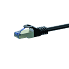 Cat6a netwerkkabel 3m zwart 100% koper - dubbel afgeschermd