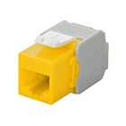 Cat6a keystone netwerkstekker geel LSA - niet afgeschermd