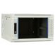 6U witte wandkast (kantelbaar) met glazen deur 600x600x368mm (BxDxH)