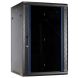18U wandkast met glazen deur 600x600x900mm (BxDxH)