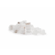 CAT6 Connector RJ45 - Unshielded met hulpstukje - voor stugge kern - 10 stuks