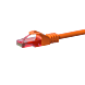 Cat6 netwerkkabel 0,15m oranje 100% koper - niet afgeschermd