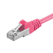 Cat5e netwerkkabel 0.25m roze - enkel afgeschermd