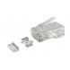Cat6a netwerkstekker RJ45 - afgeschermd + hulpstukje - voor soepele kern