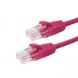 Cat5e netwerkkabel 0,50m roze 100% koper - niet afgeschermd