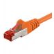 Cat6 netwerkkabel 5m oranje 100% koper - dubbel afgeschermd
