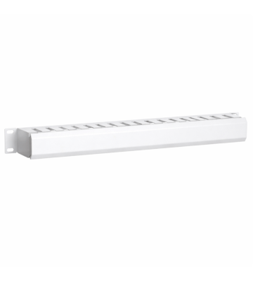 19 inch kabelgoot met afdekplaat 1U - wit