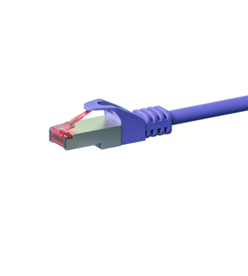 Cat6 netwerkkabel 2m paars 100% koper - dubbel afgeschermd