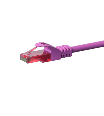Cat6 netwerkkabel 5m roze - 100% koper - niet afgeschermd